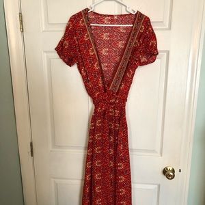Boho wrap dress